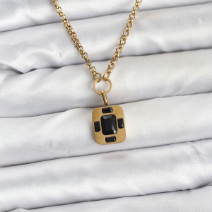 316L Çelik Zincir Gold Renk Vintage Model Kadın Kolye