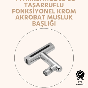 360° Dönüşlü Su Akışı Başlığı | 4'ü 1 Arada Kullanım