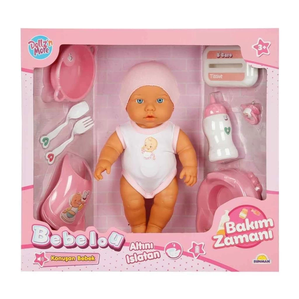 3823 Bakım Zamanı Sesli Gülen Ağlayan Bebek 32 cm -