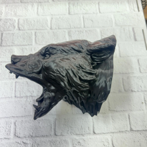 3D Siyah Ayı Başı Duvar Dekoru Modern Asılabilir Heykel 25x19 cm