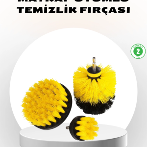 3’lü Matkap Ucu Fırça Seti – Derinlemesine Temizlik, Tüm Yüzeylerle Uyumlu