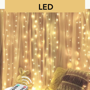 3x3 Metre Perde LED Işık – Parti ve Bahçe Dekorasyonu
