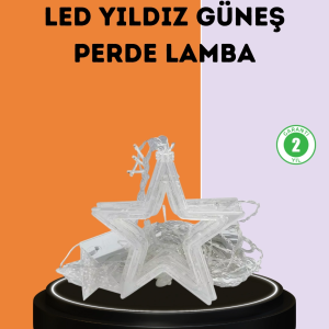 3x3 Metre Yıldız Peri Led Perde Işık Romantik Dekorasyon