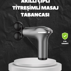 4 Başlıklı Şarjlı Masaj Tabancası Bel Sırt Boyun Bacak Kas Rahatlatıcı