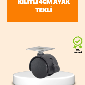 4 cm Kilit Mekanizmalı Mobilya Ayağı Tekli