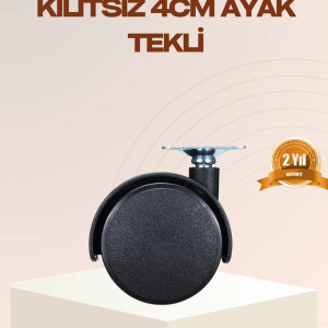 4 cm Kilitsiz Mobilya Ayağı Tekli Kolay Dönen Masa ve Sehpa Ayağı