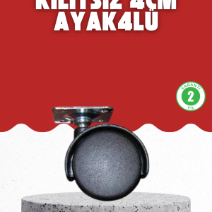 4 cm Kilitsiz Tekerlek Ayak Seti Zemin Koruyucu