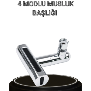 4 Fonksiyonlu Musluk Başlığı 360 Derece Dönebilen ve Su Tasarruflu