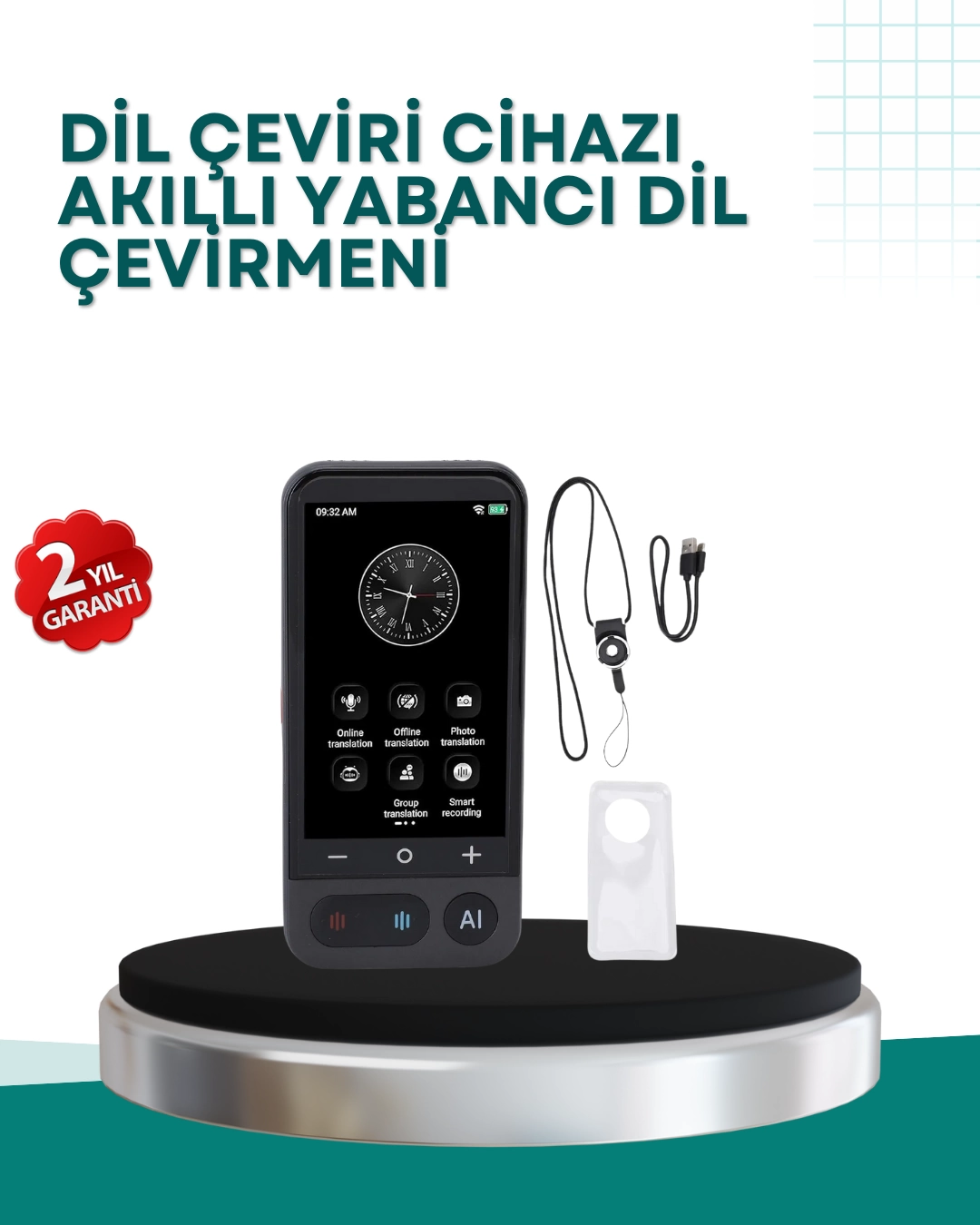 4.0 İnç Dokunmatik Ekranlı Akıllı Çeviri Cihazı 1 4.0 İnç Dokunmatik Ekranlı Akıllı Çeviri Cihazı