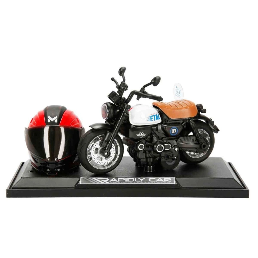 5835 MOTOSİKLET 1 14  KASKLI FİGÜR PB 3R SES IŞIK