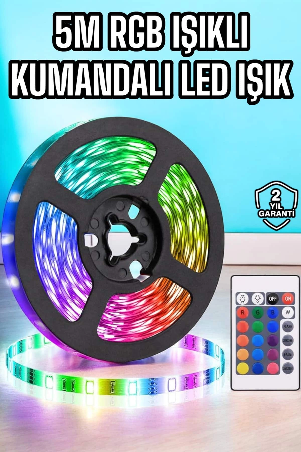 5M RGB Işıklı Her Ortama Uygun Led Işık 1 5M RGB Işıklı Her Ortama Uygun Led Işık