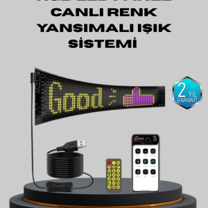 5V USB Akıllı Piksel LED Panel – Mobil Uygulama Kontrollü, Renkli Işık Efektli