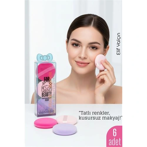 6'lı Makyaj Süngeri Seti – Yumuşak Dokulu, Latex-Free, Pürüzsüz Uygulama İçin İdeal 722337
