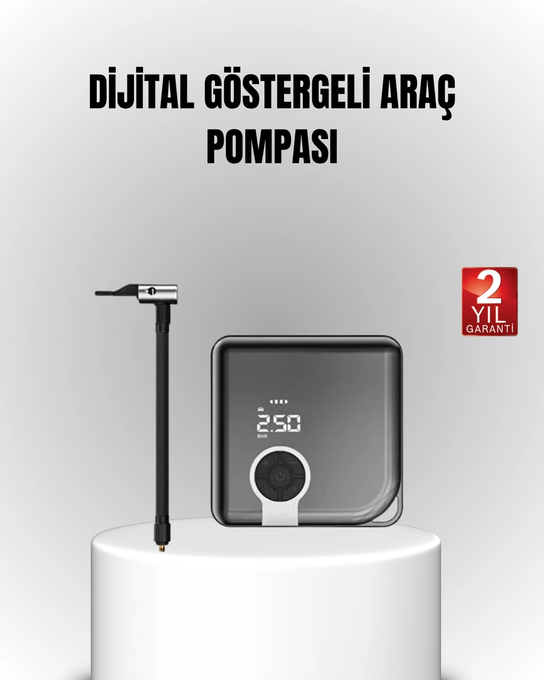 6000mAh Bataryalı Type-C Şarjlı Mini Hava Kompresörü LED Işıklı 1 6000mAh Bataryalı Type-C Şarjlı Mini Hava Kompresörü LED Işıklı