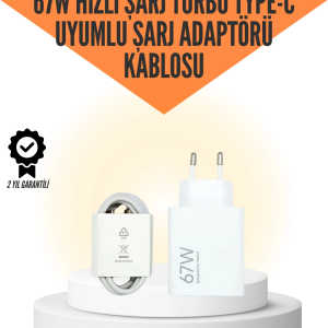67W Hızlı Şarj Cihazı Yüksek Isı Dayanımlı Type-C Set