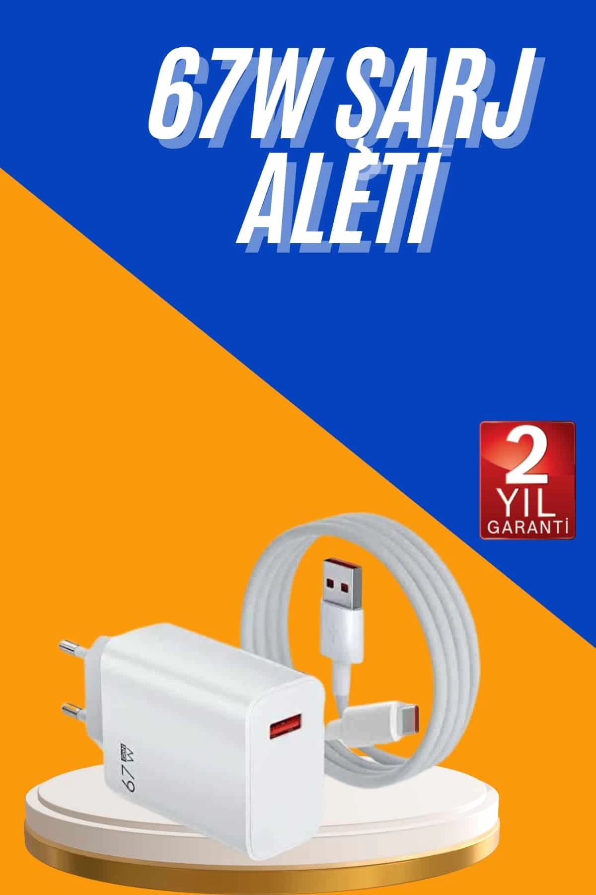 67W Hızlı Şarj Yüksek Voltaj Korumalı Type C Şarj Adaptörü 1 67W Hızlı Şarj Yüksek Voltaj Korumalı Type C Şarj Adaptörü