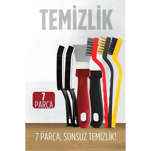 7 Parça Çok Amaçlı Temizlik Spatula ve Fırça Seti 722477