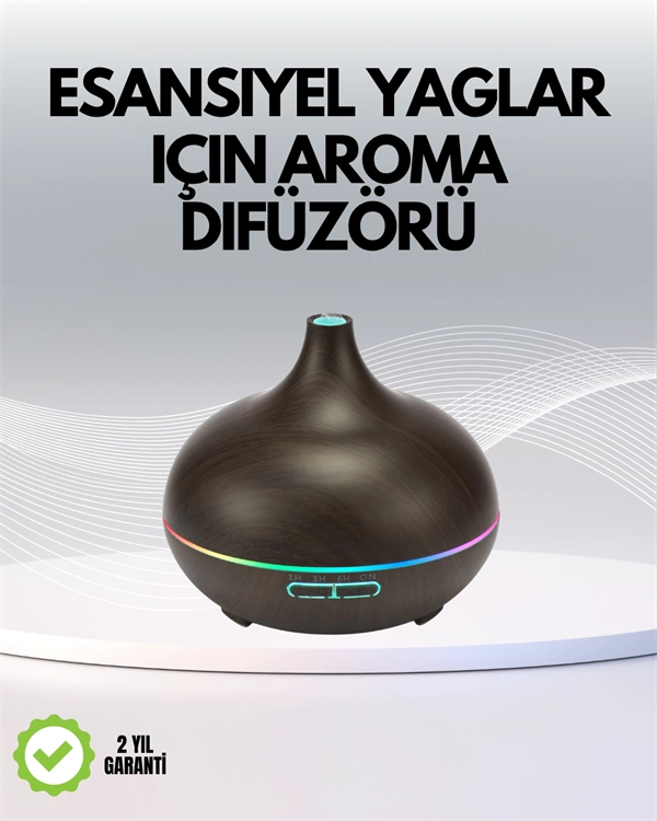 7 Renk Işıklı Ultrasonik Hava Difüzörü – Sessiz ve Güvenli Kullanım 1 7 Renk Işıklı Ultrasonik Hava Difüzörü – Sessiz ve Güvenli Kullanım