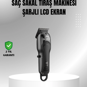 7000 RPM Güçlü Motorlu LCD Göstergeli Şarjlı Tıraş Makinesi