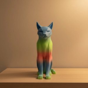 Açık Rainbow Kedi Biblo Modern Salon ve Raf Dekoru