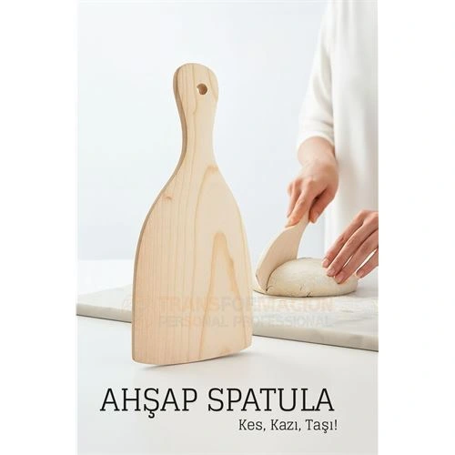 Ahşap Hamur Spatulası 21x9,5 cm – Doğal, Ergonomik ve Çok Amaçlı Mutfak Yardımcısı 717906