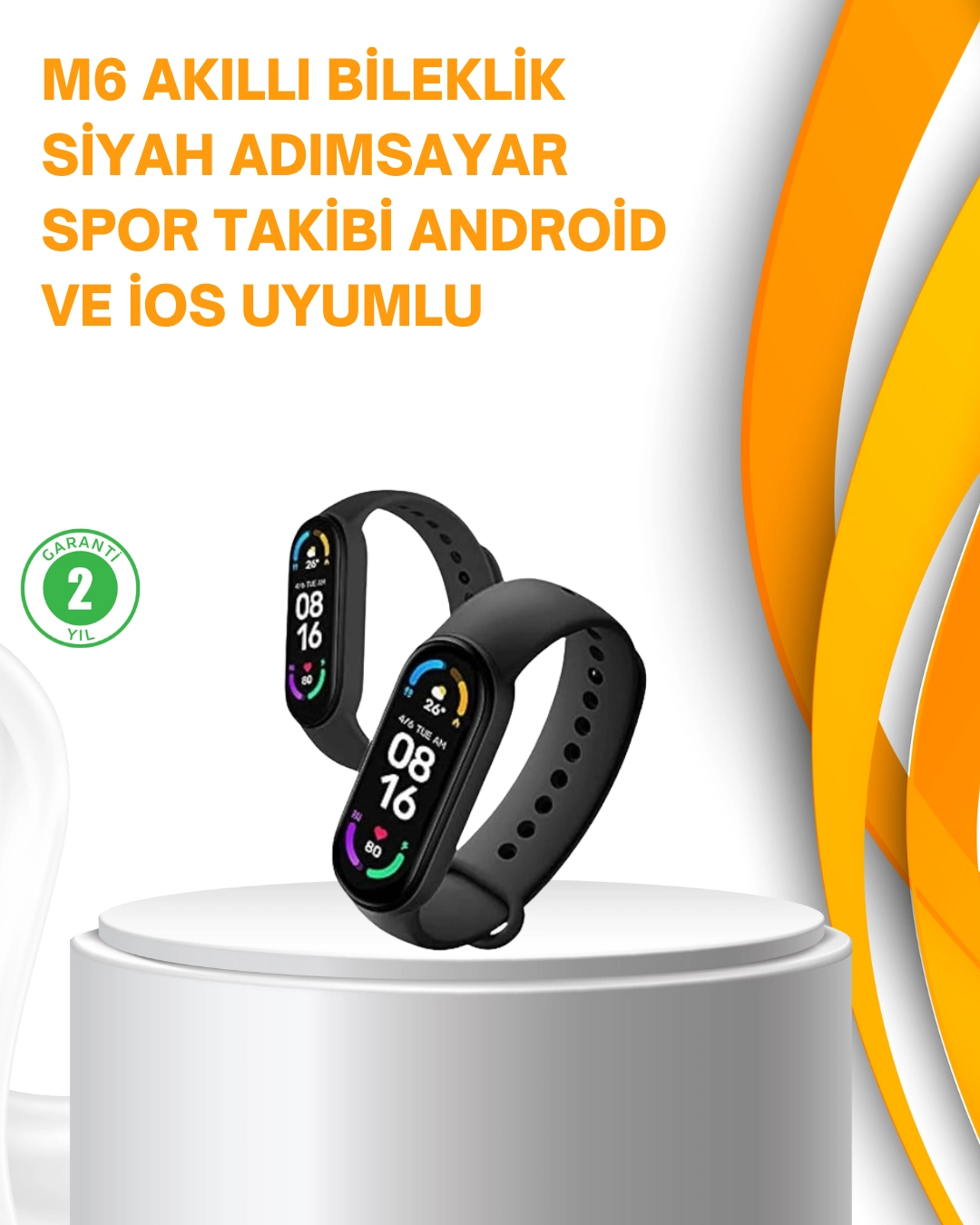 Akıllı Bileklik – Kalp Atışı, Uyku, Adımsayar ve Bildirim Takibi 1 Akıllı Bileklik – Kalp Atışı, Uyku, Adımsayar ve Bildirim Takibi