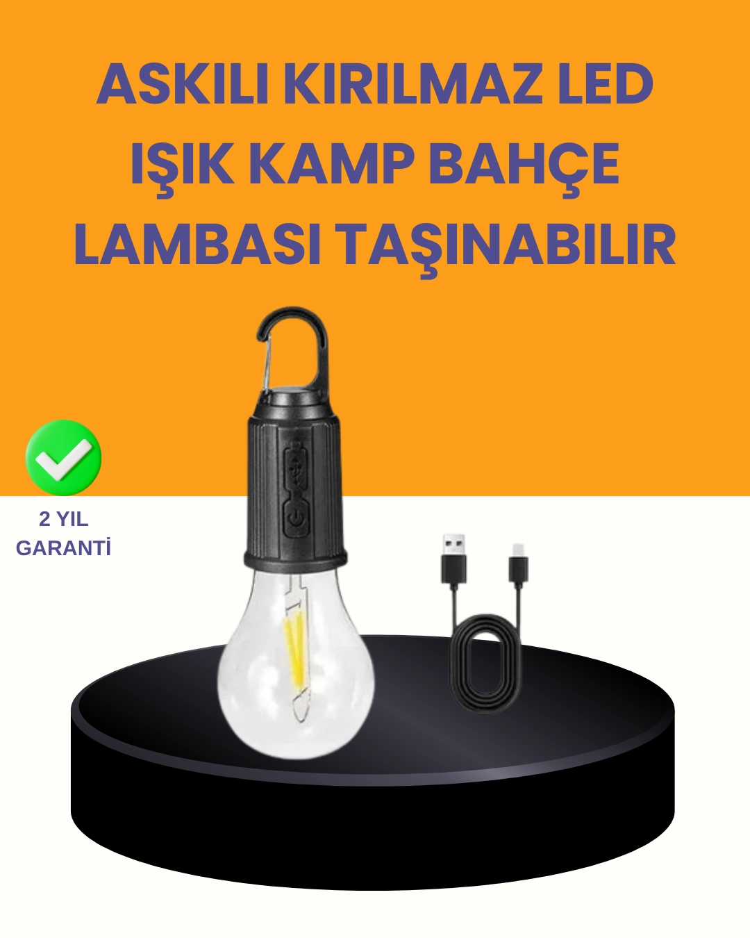 Akıllı Sensörlü USB Şarjlı Kamp Lambası 1 Akıllı Sensörlü USB Şarjlı Kamp Lambası