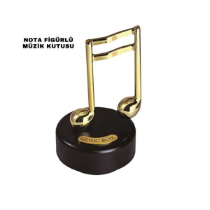 Altın Nota Figürlü Müzik Kutusu