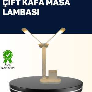 Ayarlanabilir Kısılabilir LED Masa Lambası | Entegre Kalemlik ve Telefon Tutucu Özellikli