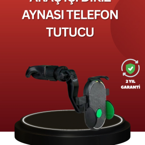 Ayarlanabilir Kıskaçlı Dikiz Aynası Telefon Tutucu Tüm Telefonlarla Uyumlu