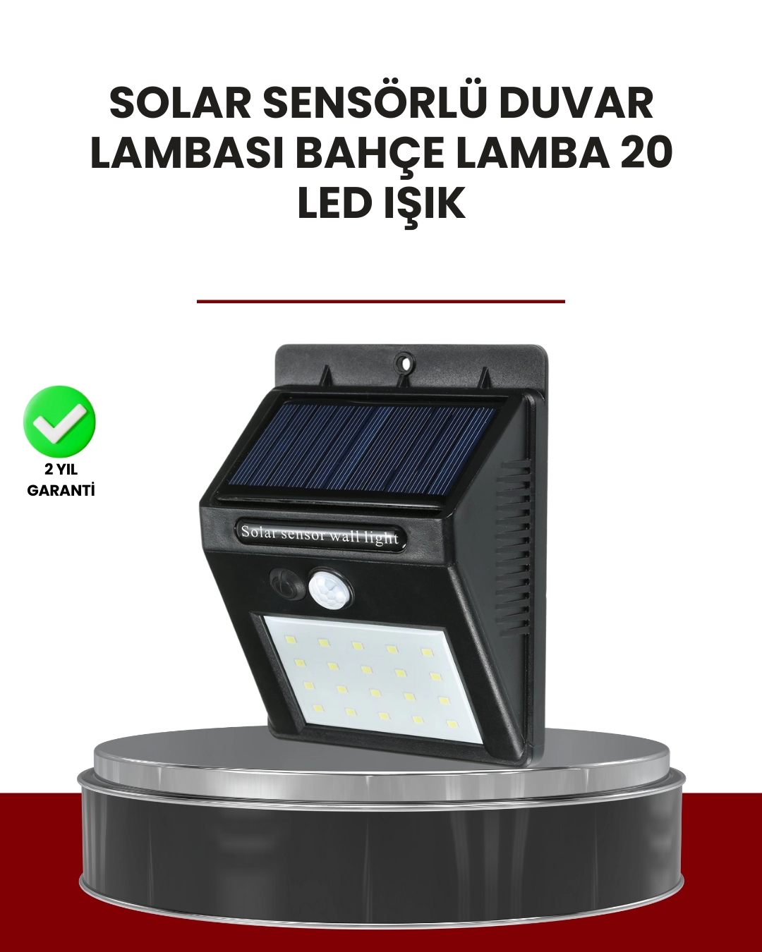 Bahçe ve Dış Mekanlar İçin Güneş Enerjili 20 LED Hareket Sensörlü Lamba 1 Bahçe ve Dış Mekanlar İçin Güneş Enerjili 20 LED Hareket Sensörlü Lamba
