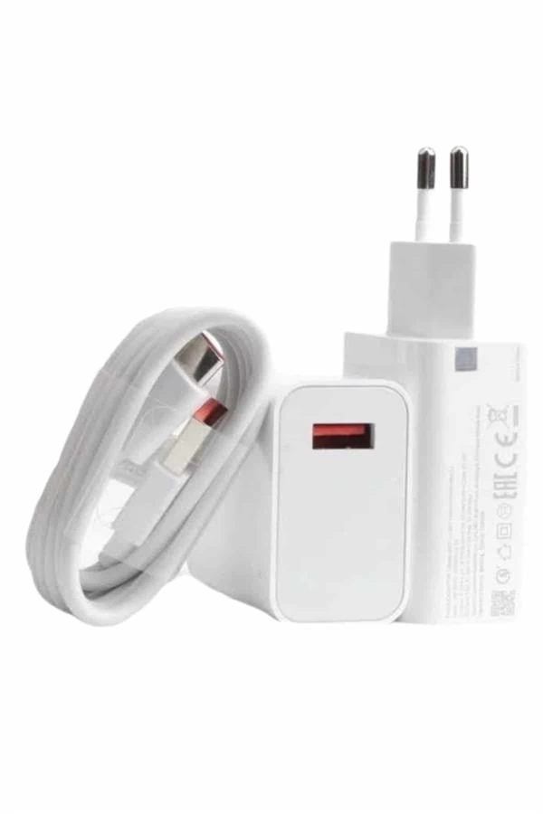 Beyaz Ultra Plus Hızlı Şarj Seti Şarj Adaptörü ve Kablosu 67W 1 Beyaz Ultra Plus Hızlı Şarj Seti Şarj Adaptörü ve Kablosu 67W