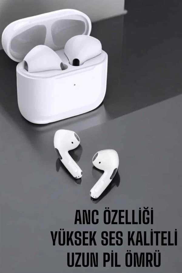Beyaz Yeni Nesil Pro Bluetooth Kulaklık Yüksek Ses Kaliteli ANC Özelliği 1 Beyaz Yeni Nesil Pro Bluetooth Kulaklık Yüksek Ses Kaliteli ANC Özelliği