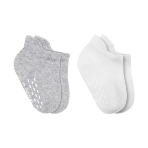 2'Li Sneakers Kaymaz Basic Penye Çorap 20103 Gri Beyaz