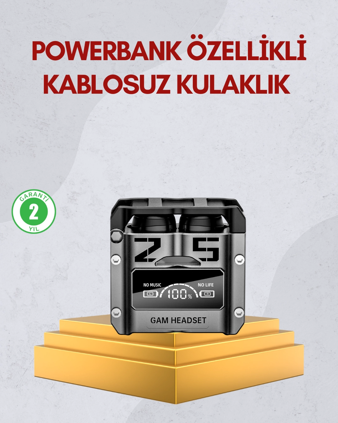 Bluetooth 5.0 Kulak İçi Kulaklık Mikrofonlu Kablosuz Model 1 Bluetooth 5.0 Kulak İçi Kulaklık Mikrofonlu Kablosuz Model
