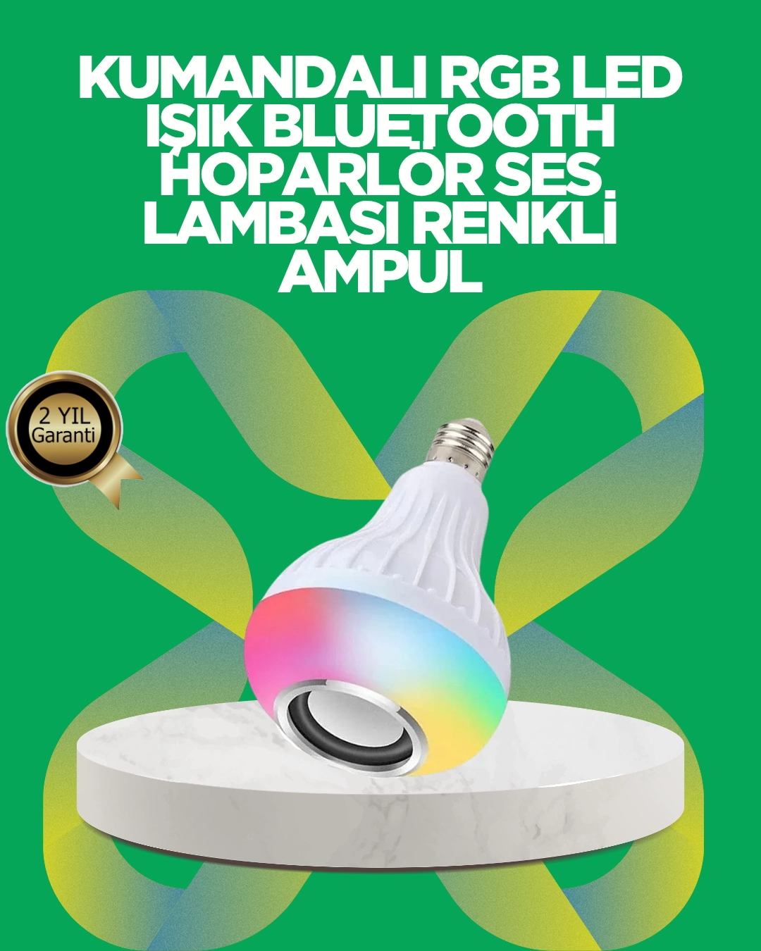 Bluetooth Hoparlörlü LED Ampul – 12W Enerji Tasarruflu 1 Bluetooth Hoparlörlü LED Ampul – 12W Enerji Tasarruflu