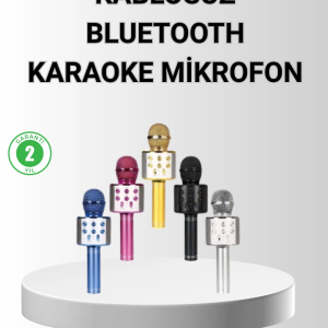 Bluetooth Karaoke Mikrofon – Yüksek Ses Kalitesi, Yankı Efektli, Uzun Ömürlü Pil