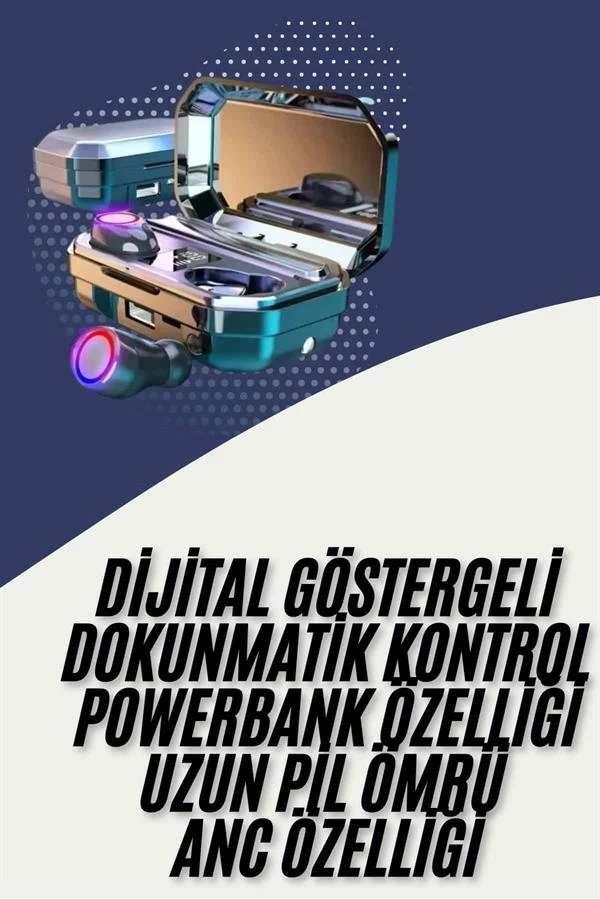 Bluetooth Kulaklık Android ve İOS Uyumlu ANC Özellikli Dijital Şarj Göstergeli 1 Bluetooth Kulaklık Android ve İOS Uyumlu ANC Özellikli Dijital Şarj Göstergeli