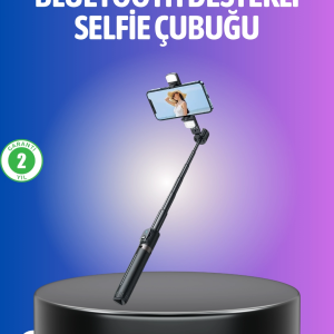 Bluetooth Selfie Çubuğu – Uzaktan Kumandalı