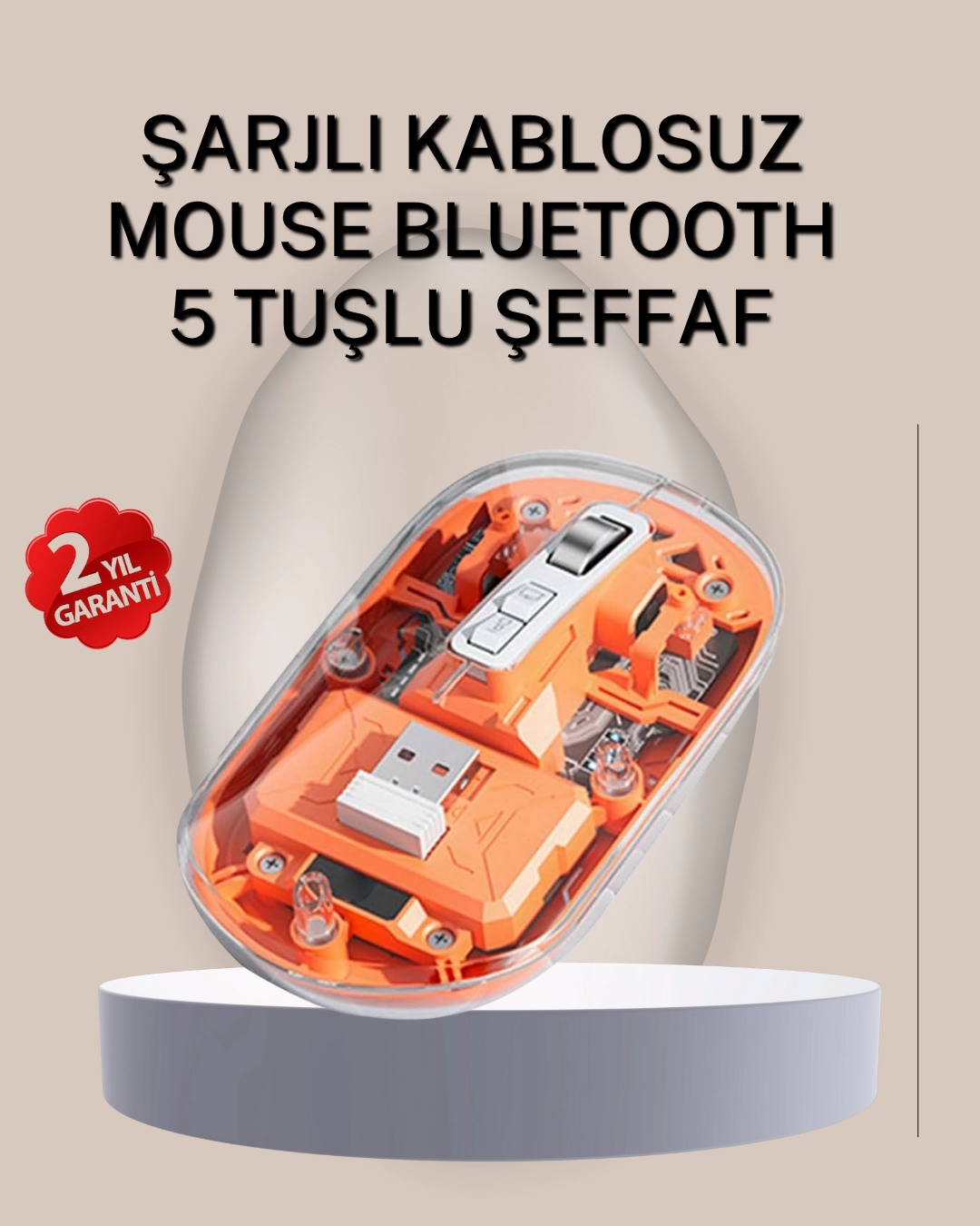 Çift Modlu Fare – USB Alıcılı ve Bluetooth Bağlantılı 1 Çift Modlu Fare – USB Alıcılı ve Bluetooth Bağlantılı