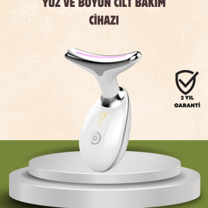 Cilt Yenileyici Şarjlı Güzellik Aleti – Pozitif/Negatif İyon, Titreşimli Masaj ve Kırmızı-Mavi-Yeşil Işıkla
