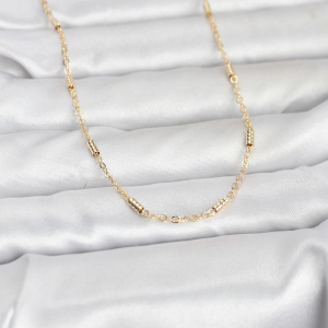 CM 14K Gold Renk Bar Zincir Model 60 cm Kadın Kolye