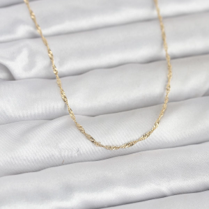 CM 14K Gold Renk Burgu Model 60 cm Kadın Kolye