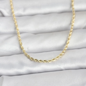 CM 14K Gold Renk Burgu Model Zincirli 60 cm Kadın Kolye