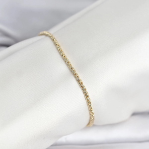CM 14K Gold Renk Burgulu Zincir Model Kadın Bileklik