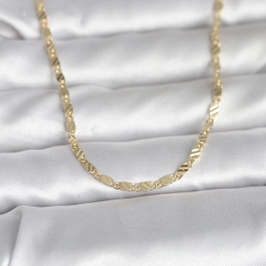 CM 14K Gold Renk Çizgi Lazer Model 60 cm Kadın Kolye