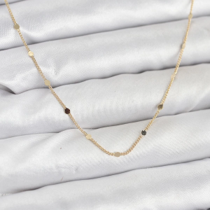 CM 14K Gold Renk Ezme Pul Model 60 cm Kadın Kolye
