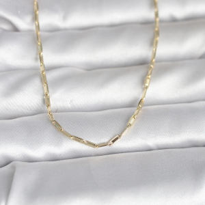 CM 14K Gold Renk İnce Ataç Zincir Model 60 cm Kadın Kolye