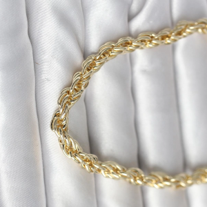 CM 14K Gold Renk Kalın Burgu Zincirli Model 60 cm Kadın Kolye