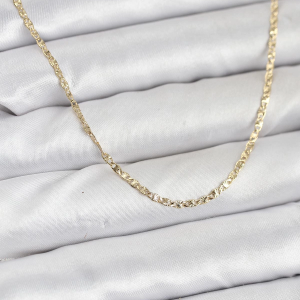 CM 14K Gold Renk Pirinç Lazer Model 60 cm Kadın Kolye